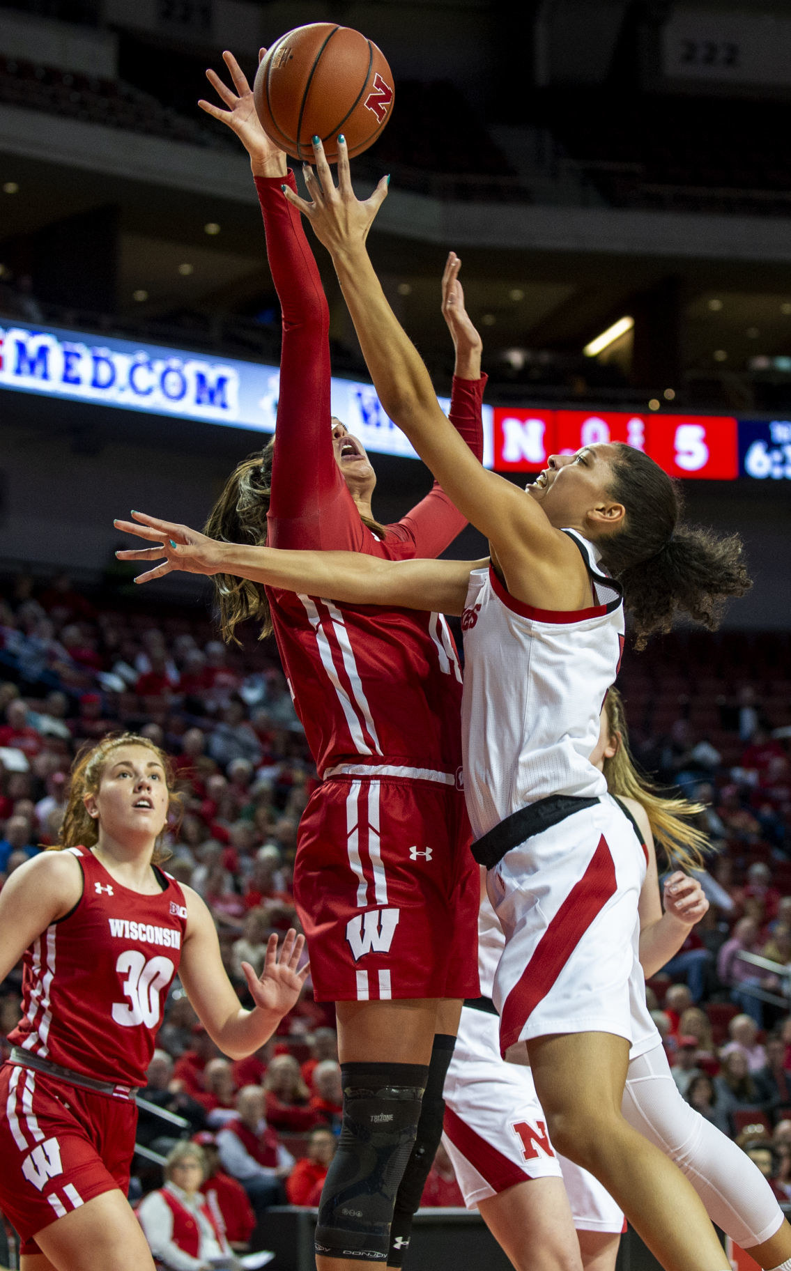 Nebraska vs. Wisconsin women's basketball, 1.9